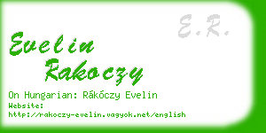 evelin rakoczy business card