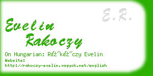 evelin rakoczy business card